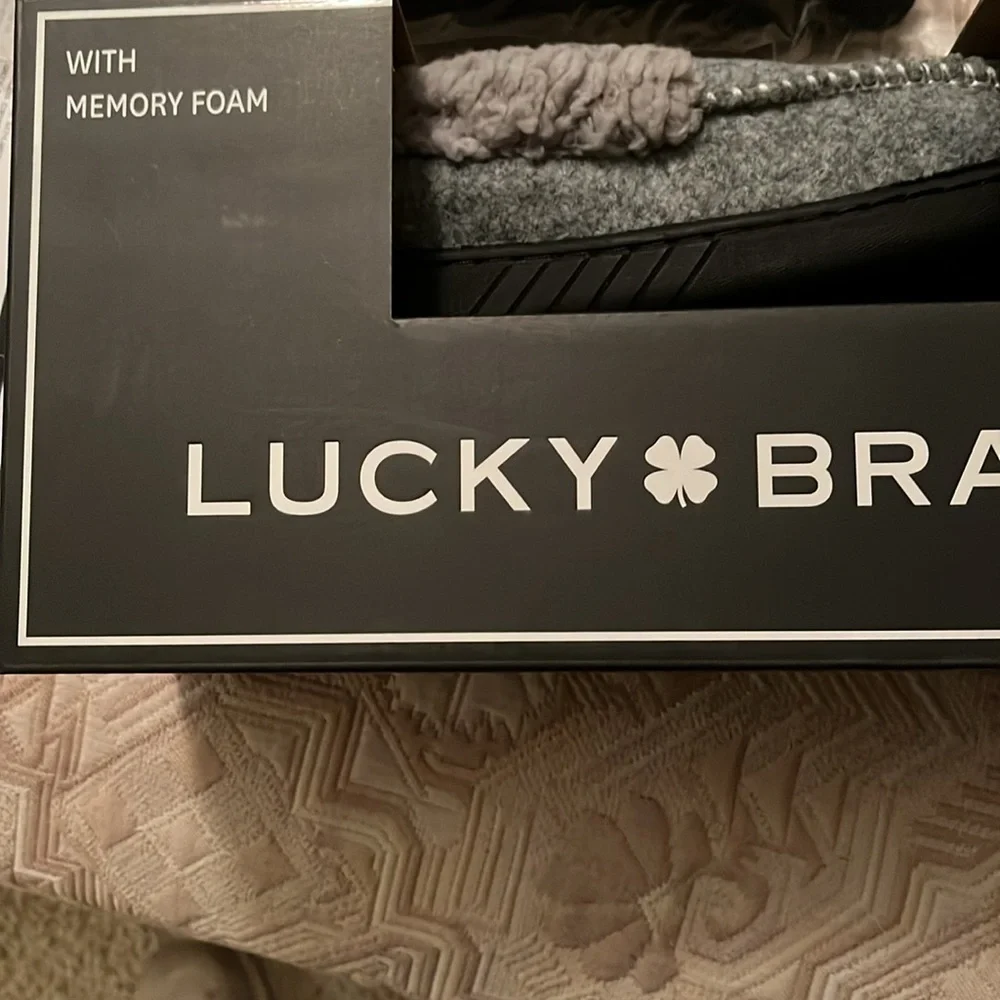 Lucky Brand Men's Faux Wool Sherpa Lined Slipper/NIB/Small